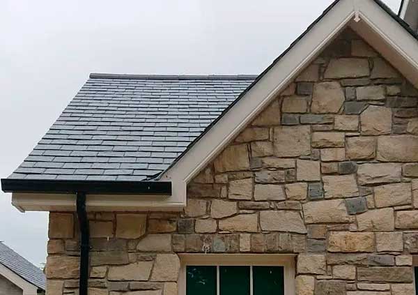 White Bargeboard in a Stone House