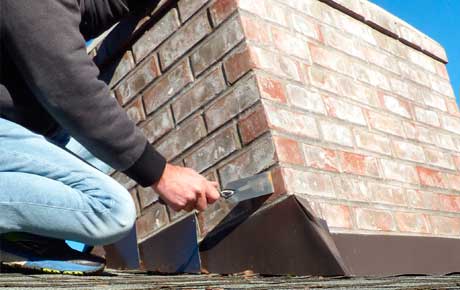 Repair of a brick chimney