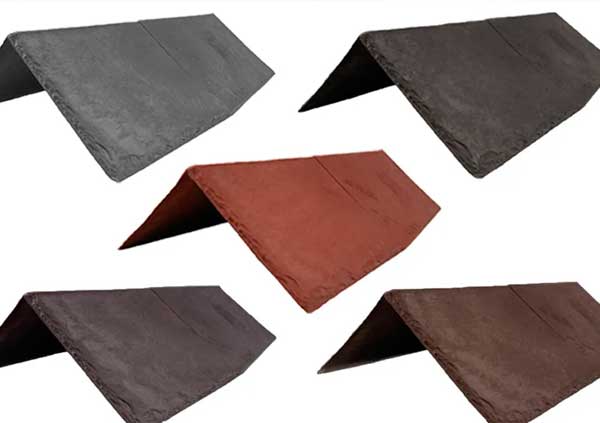 Ridge tiles in different colors