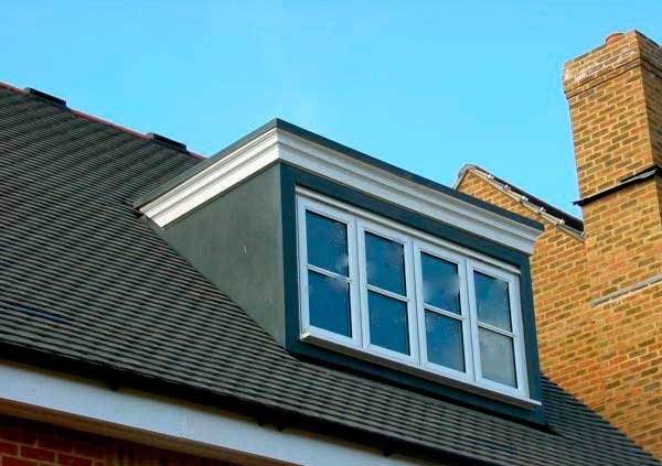 Big dormer in slate roof