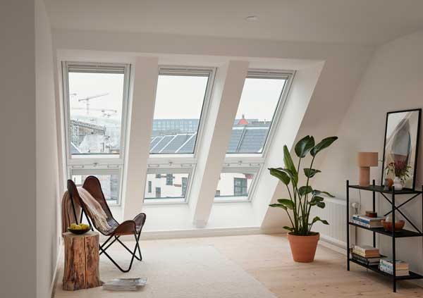 Three velux windows, same wall