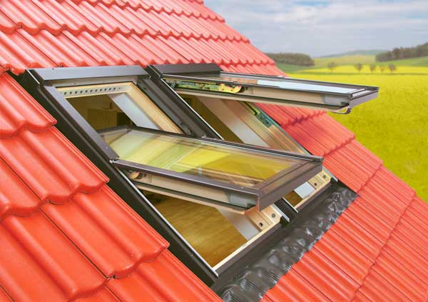 Red tiles roof window